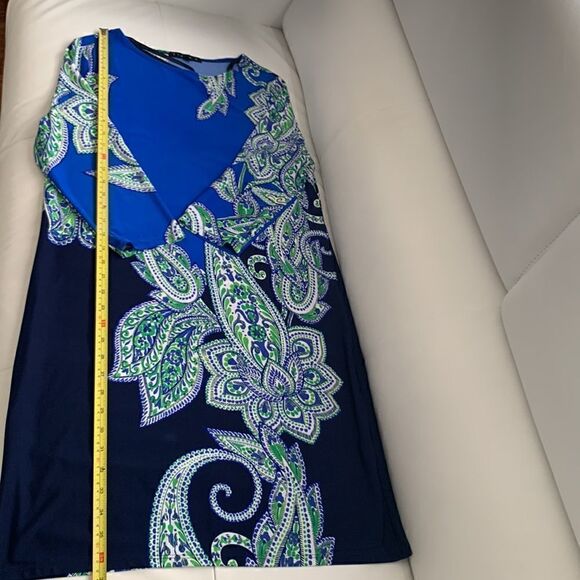Tiana B Paisley Print 3/4 Sleeve Dress Size L - Picture 6 of 10